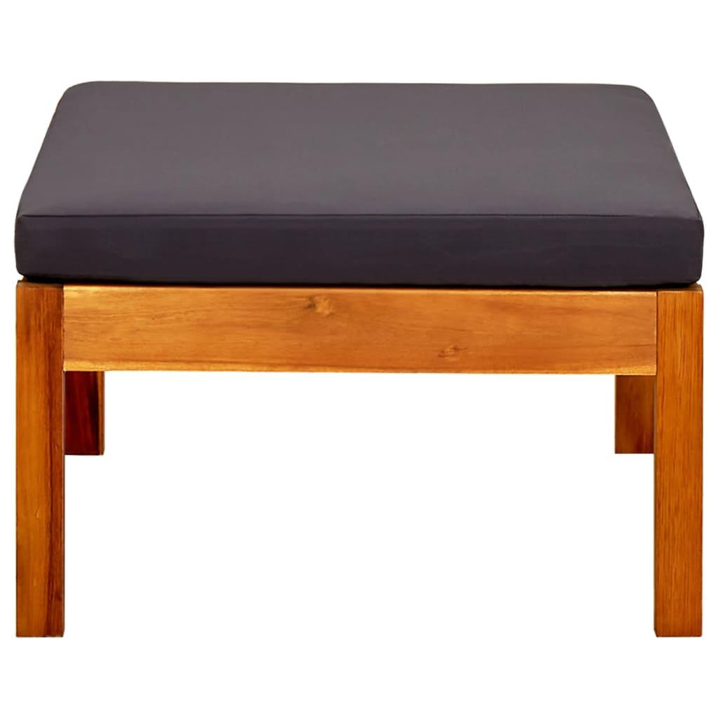 Garden Bench with Canopy and Footrests Solid Acacia Wood