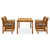 5 Piece Garden Dining Set with Cushions Solid Acacia Wood