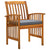 5 Piece Garden Dining Set with Cushions Solid Acacia Wood