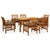 7 Piece Garden Dining Set with Cushions Solid Acacia Wood