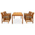 7 Piece Garden Dining Set with Cushions Solid Acacia Wood