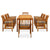 9 Piece Garden Dining Set with Cushions Solid Acacia Wood