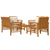 5 Piece Garden Lounge Set with Cushions Solid Wood Acacia