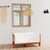 2-Seater Sofa with Cream White Cushions Solid Acacia Wood