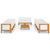 9 Piece Garden Lounge Set with Cushions Solid Acacia Wood