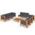 9 Piece Garden Lounge Set with Cushions Solid Acacia Wood