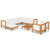 10 Piece Garden Lounge Set with Cushions Solid Acacia Wood