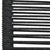 5 Piece Garden Dining Set Cotton Rope and Steel Black