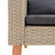 3 Piece Garden Lounge Set with Cushions Poly Rattan Beige