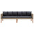 3 Piece Garden Lounge Set with Cushions Poly Rattan Beige