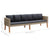 3 Piece Garden Lounge Set with Cushions Poly Rattan Beige