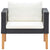 5 Piece Garden Lounge Set with Cushions Poly Rattan Black