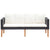3 Piece Garden Lounge Set with Cushions Poly Rattan Black