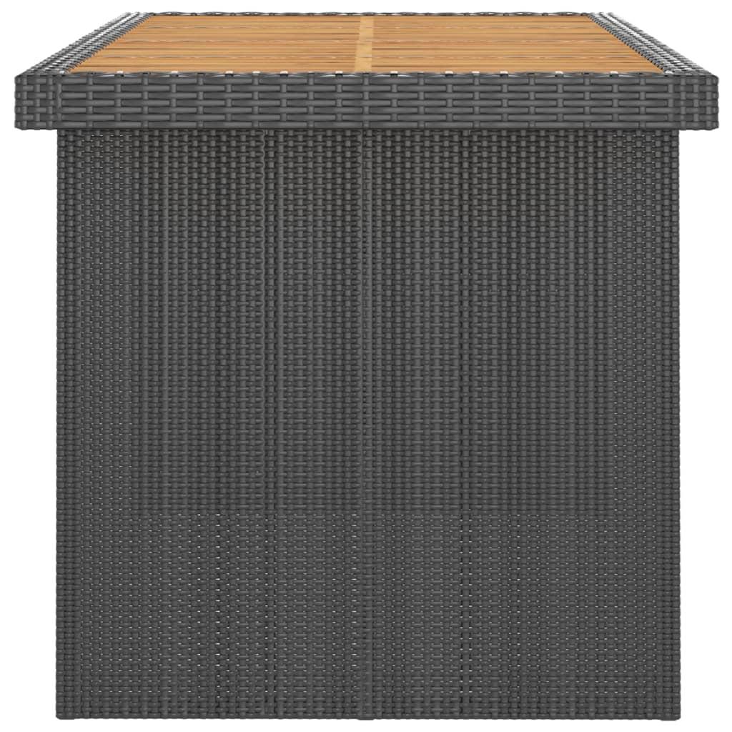 9 Piece Outdoor Dining Set with Cushions Poly Rattan Black