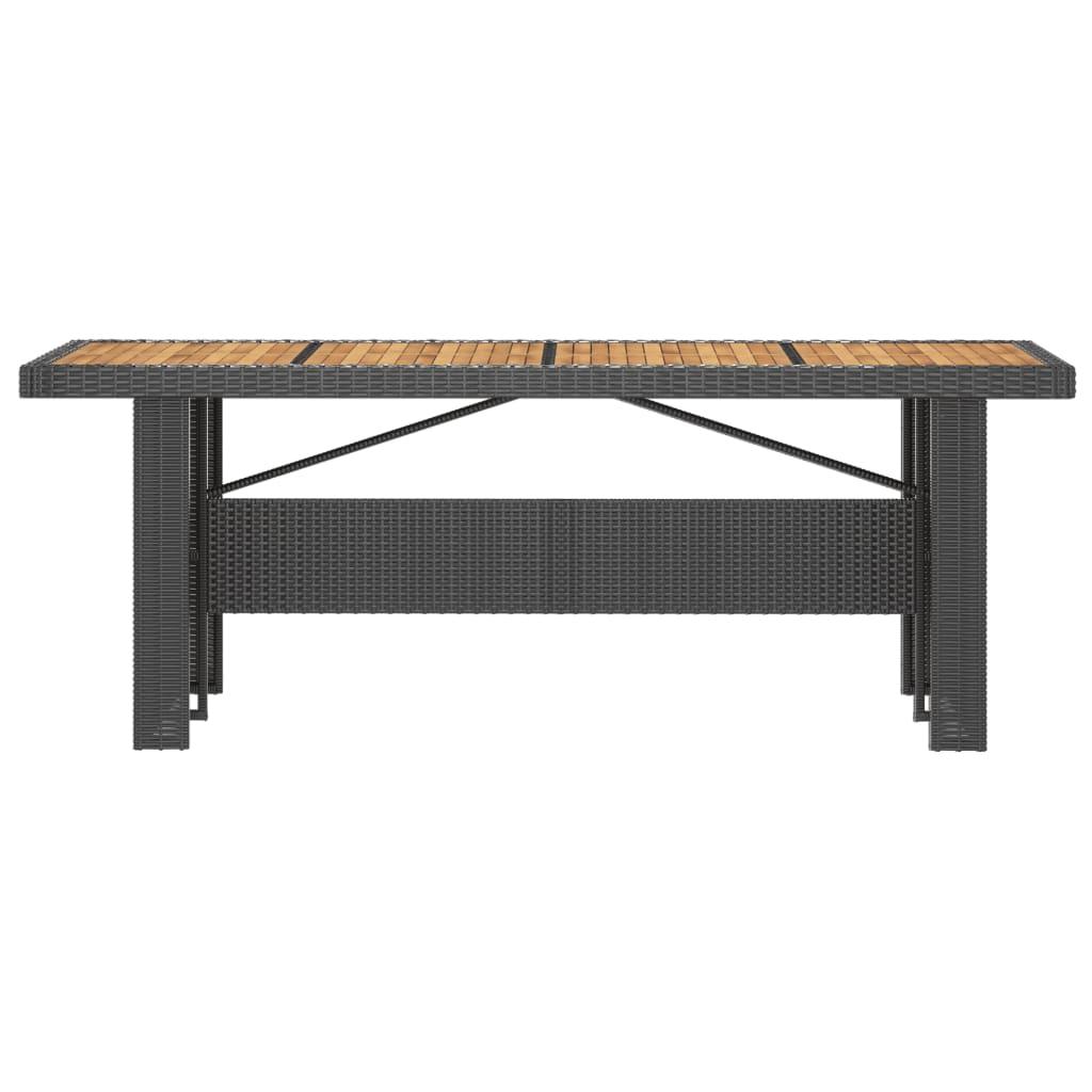 7 Piece Outdoor Dining Set with Cushions Poly Rattan Black