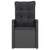 5 Piece Outdoor Dining Set with Cushions Poly Rattan Black