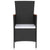 5 Piece Outdoor Dining Set with Cushions Poly Rattan Black