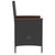 5 Piece Outdoor Dining Set with Cushions Poly Rattan Black