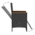 5 Piece Outdoor Dining Set with Cushions Poly Rattan Black