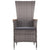 3 Piece Garden Lounge Set with Cushions Poly Rattan Grey