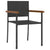 5 Piece Outdoor Dining Set Poly Rattan Black