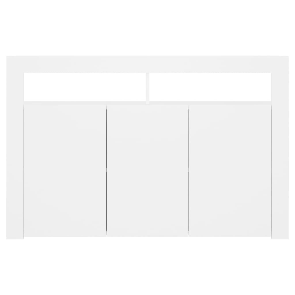 Sideboard with LED Lights White 115.5x30x75 cm