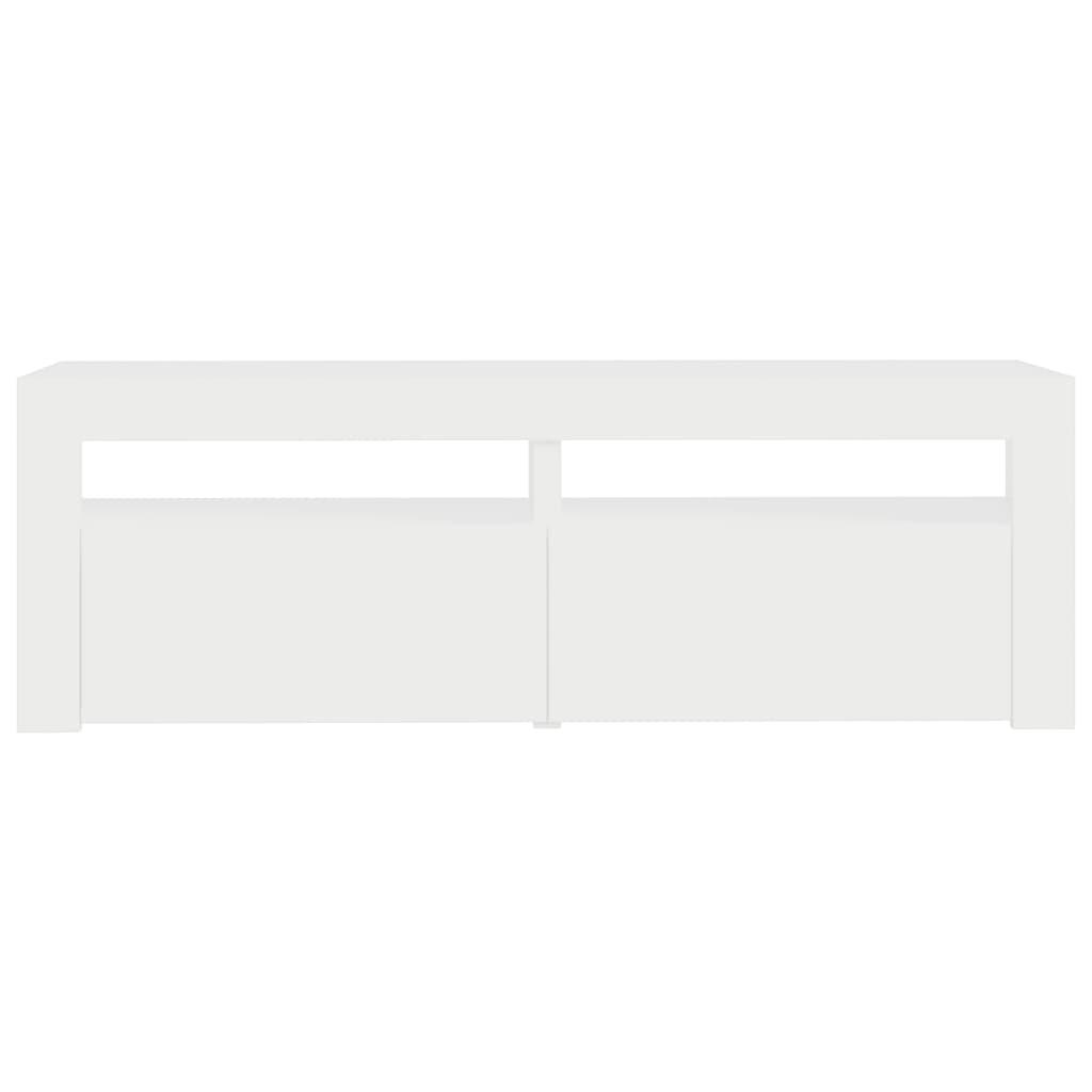 TV Cabinet with LED Lights White 120x35x40 cm