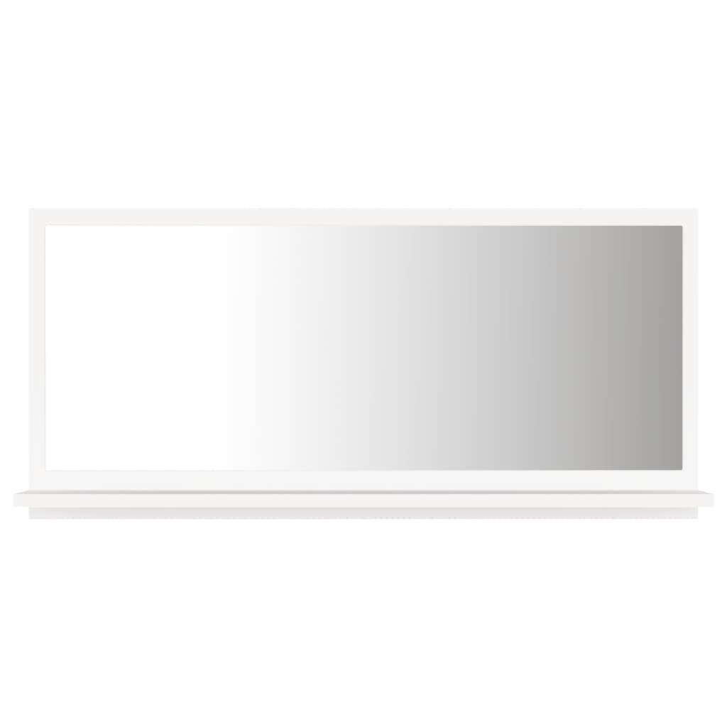 Bathroom Mirror White 80x10.5x37 cm Engineered Wood