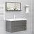 Bathroom Mirror High Gloss Grey 80x10.5x37 cm Engineered Wood