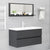 Bathroom Mirror Grey 90x10.5x37 cm Engineered Wood