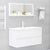 Bathroom Mirror High Gloss White 90x10.5x37 cm Engineered Wood
