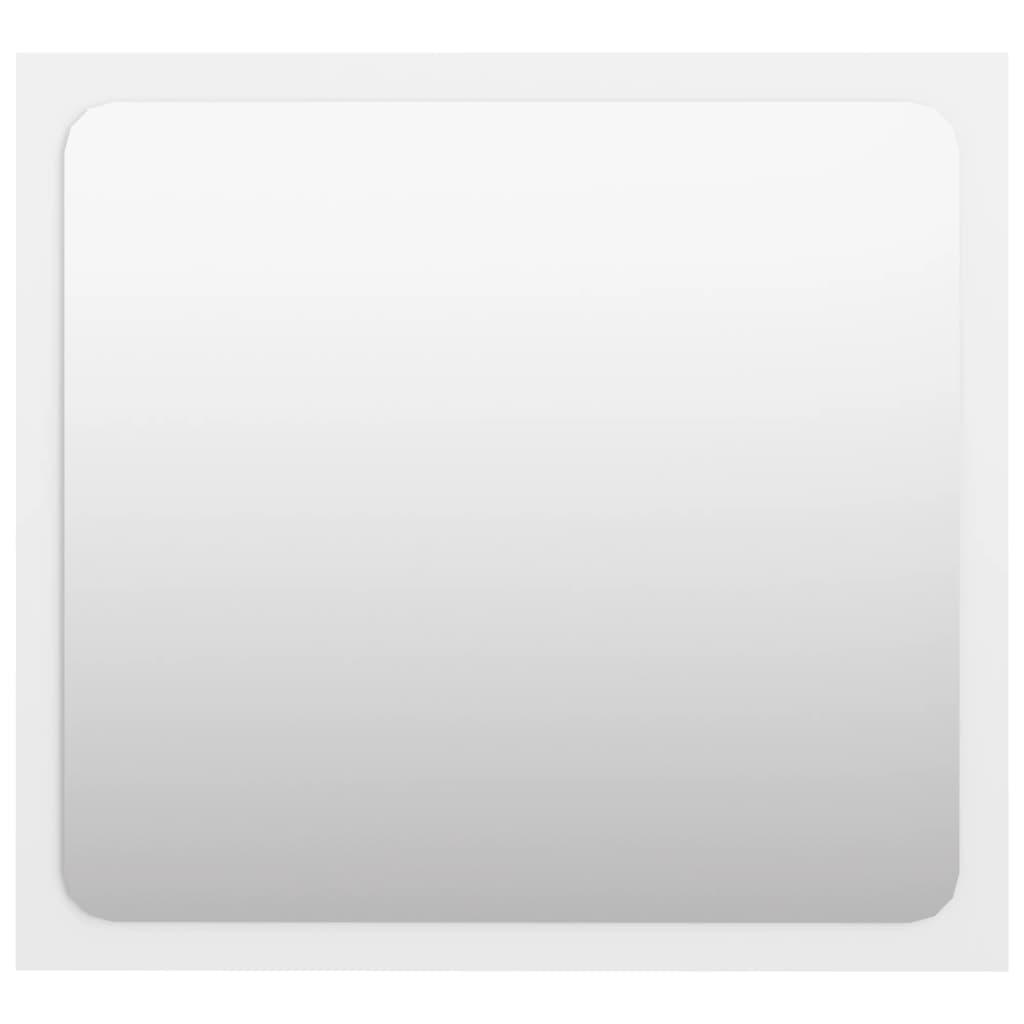 Bathroom Mirror High Gloss White 40x1.5x37 cm Engineered Wood