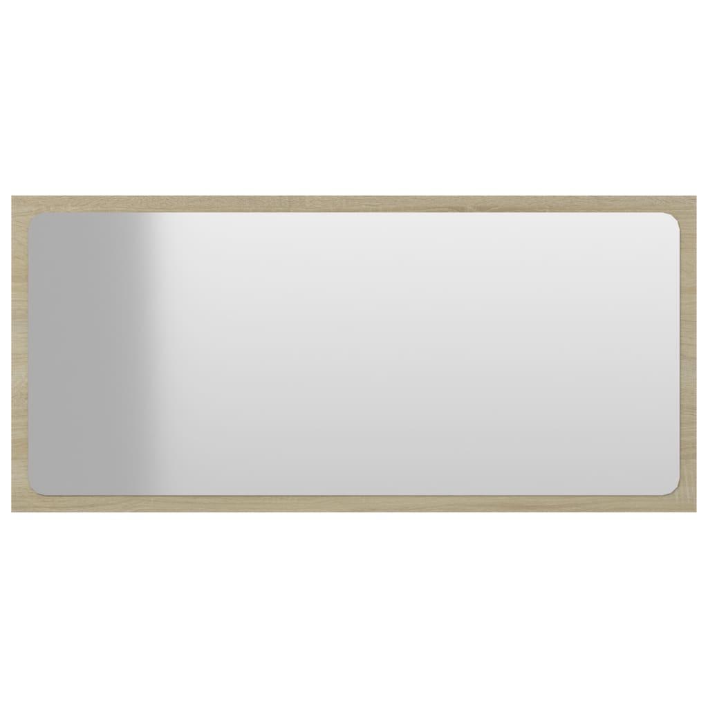 Bathroom Mirror Sonoma Oak 80x1.5x37 cm Engineered Wood