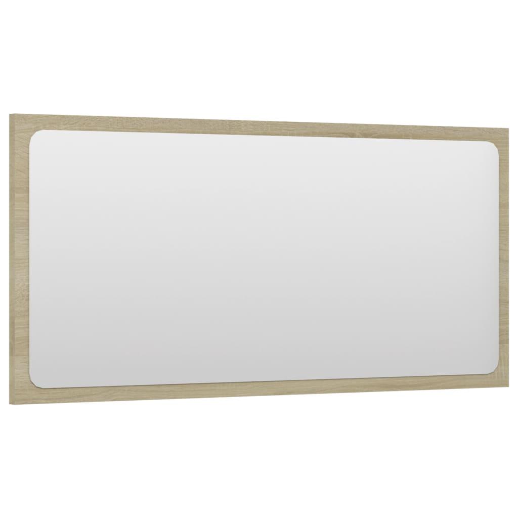 Bathroom Mirror Sonoma Oak 80x1.5x37 cm Engineered Wood