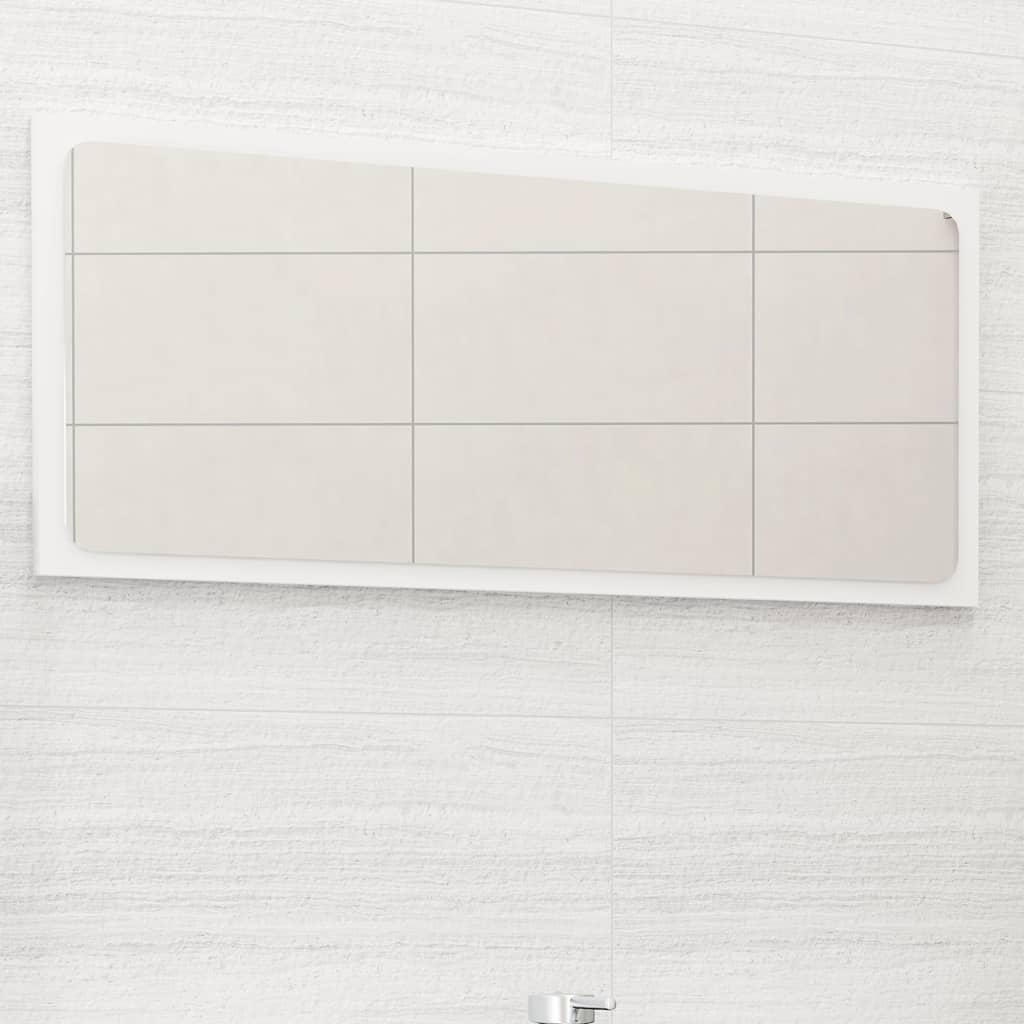 Bathroom Mirror High Gloss White 80x1.5x37 cm Engineered Wood