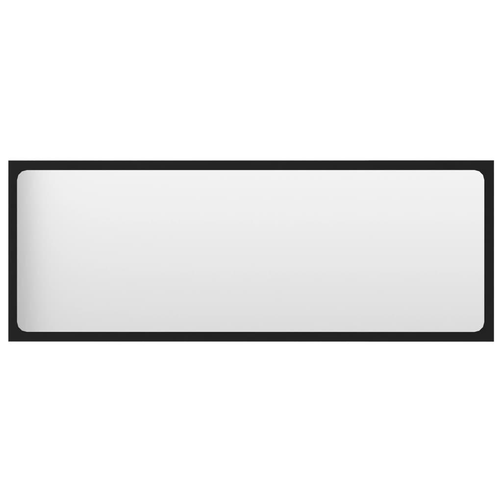 Bathroom Mirror Black 100x1.5x37 cm Engineered Wood