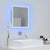 LED Bathroom Mirror White 40x8.5x37 cm Engineered Wood