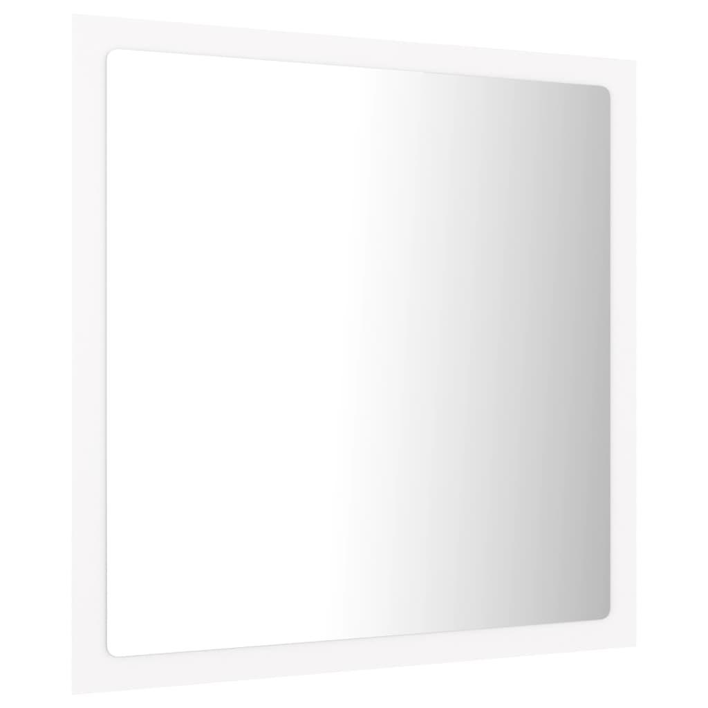 LED Bathroom Mirror White 40x8.5x37 cm Engineered Wood