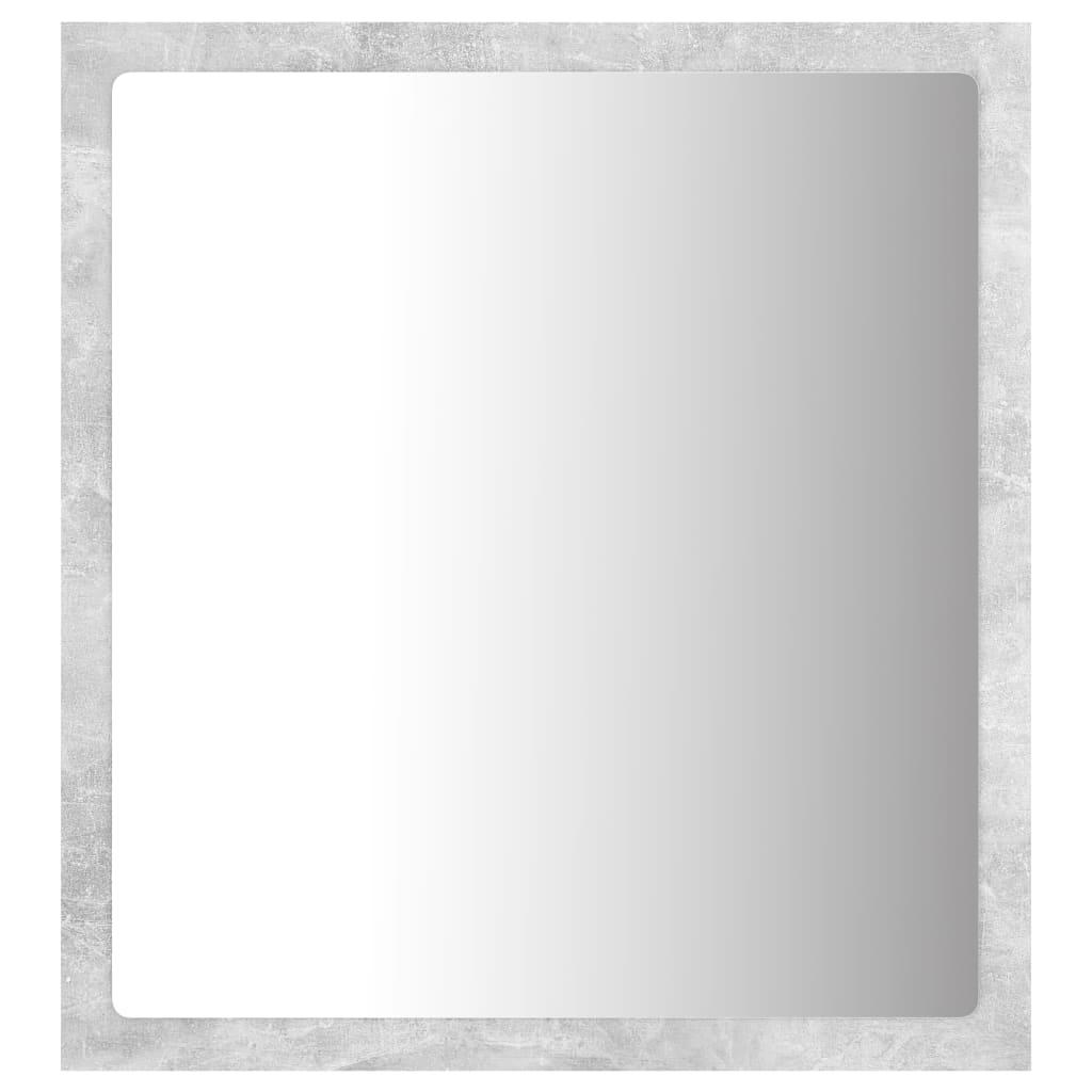 LED Bathroom Mirror Concrete Grey 40x8.5x37 cm Engineered Wood