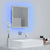 LED Bathroom Mirror Concrete Grey 40x8.5x37 cm Engineered Wood