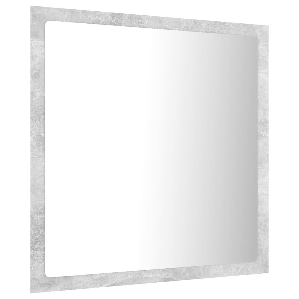 LED Bathroom Mirror Concrete Grey 40x8.5x37 cm Engineered Wood