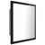 LED Bathroom Mirror High Gloss Black 40x8.5x37 cm Engineered Wood