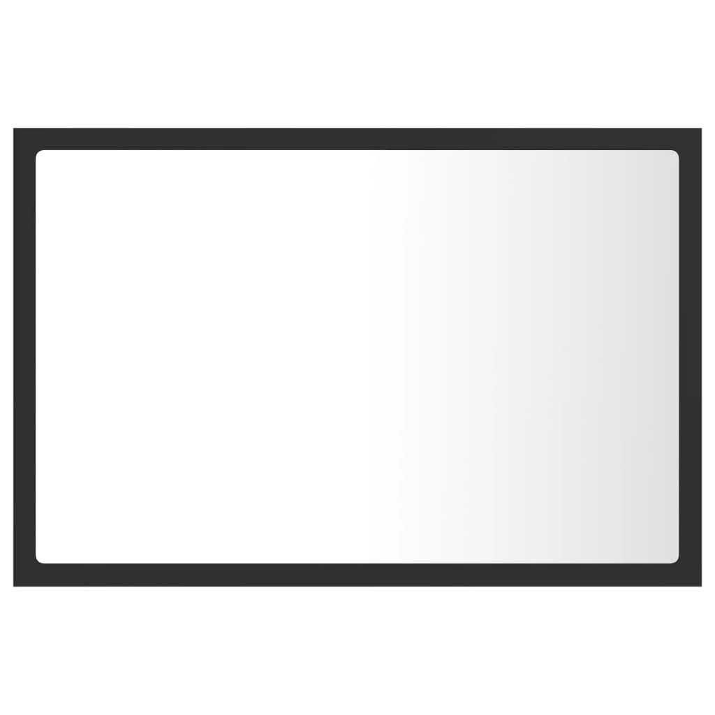 LED Bathroom Mirror Grey 60x8.5x37 cm Acrylic
