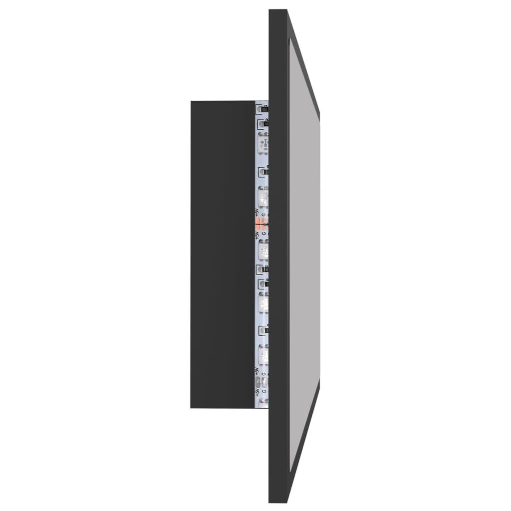 LED Bathroom Mirror Grey 80x8.5x37 cm Acrylic