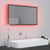 LED Bathroom Mirror High Gloss Grey 80x8.5x37 cm Engineered Wood