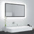 LED Bathroom Mirror High Gloss Grey 80x8.5x37 cm Engineered Wood