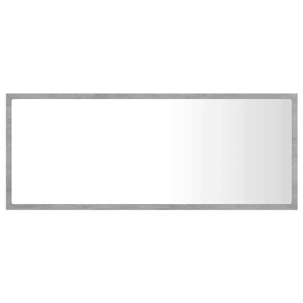 LED Bathroom Mirror Concrete Grey 100x8.5x37 cm Acrylic