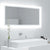 LED Bathroom Mirror High Gloss White 100x8.5x37 cm Acrylic