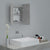 LED Bathroom Mirror Cabinet Concrete Grey 40x12x45 cm Acrylic