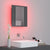 LED Bathroom Mirror Cabinet High Gloss Grey 40x12x45 cm Acrylic